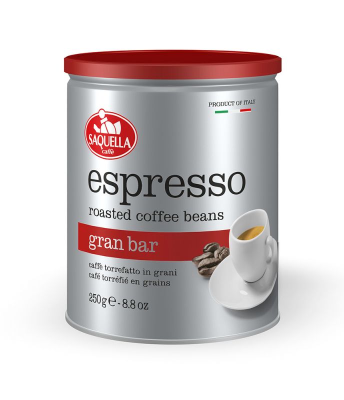 Espresso Gran Bar plechovka Saquella